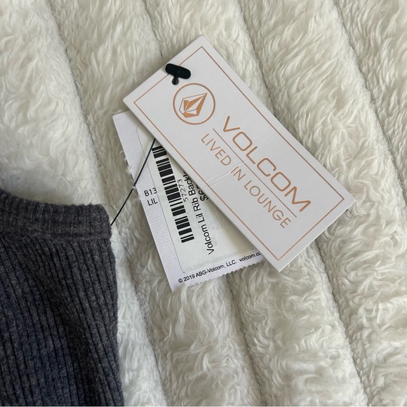 NWT Womens Volcom Small Charcoal Mini Dress With Back Cutout - Picture 2 of 11